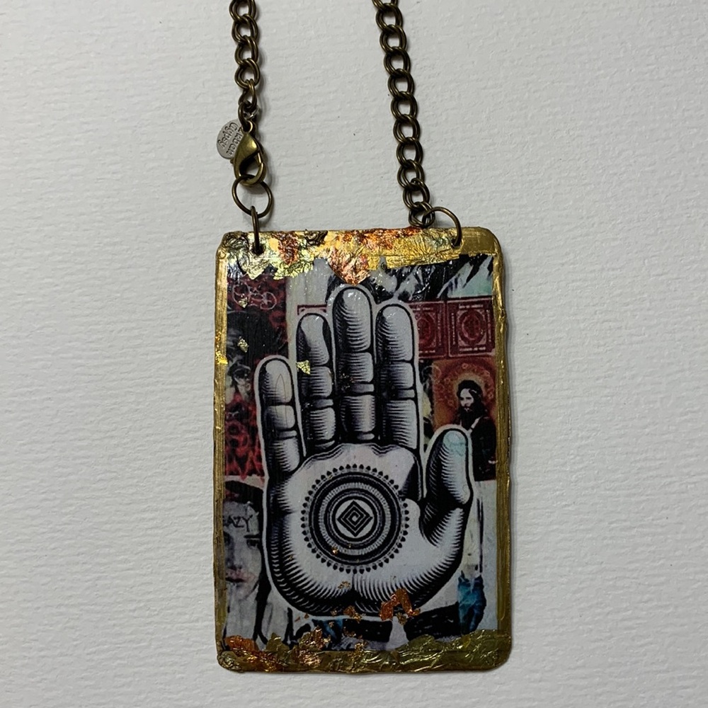 Healing Hand Brass Ornament